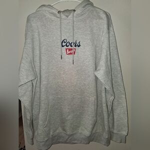 Coors Branded Light Gray Men's Pullover Hoodie